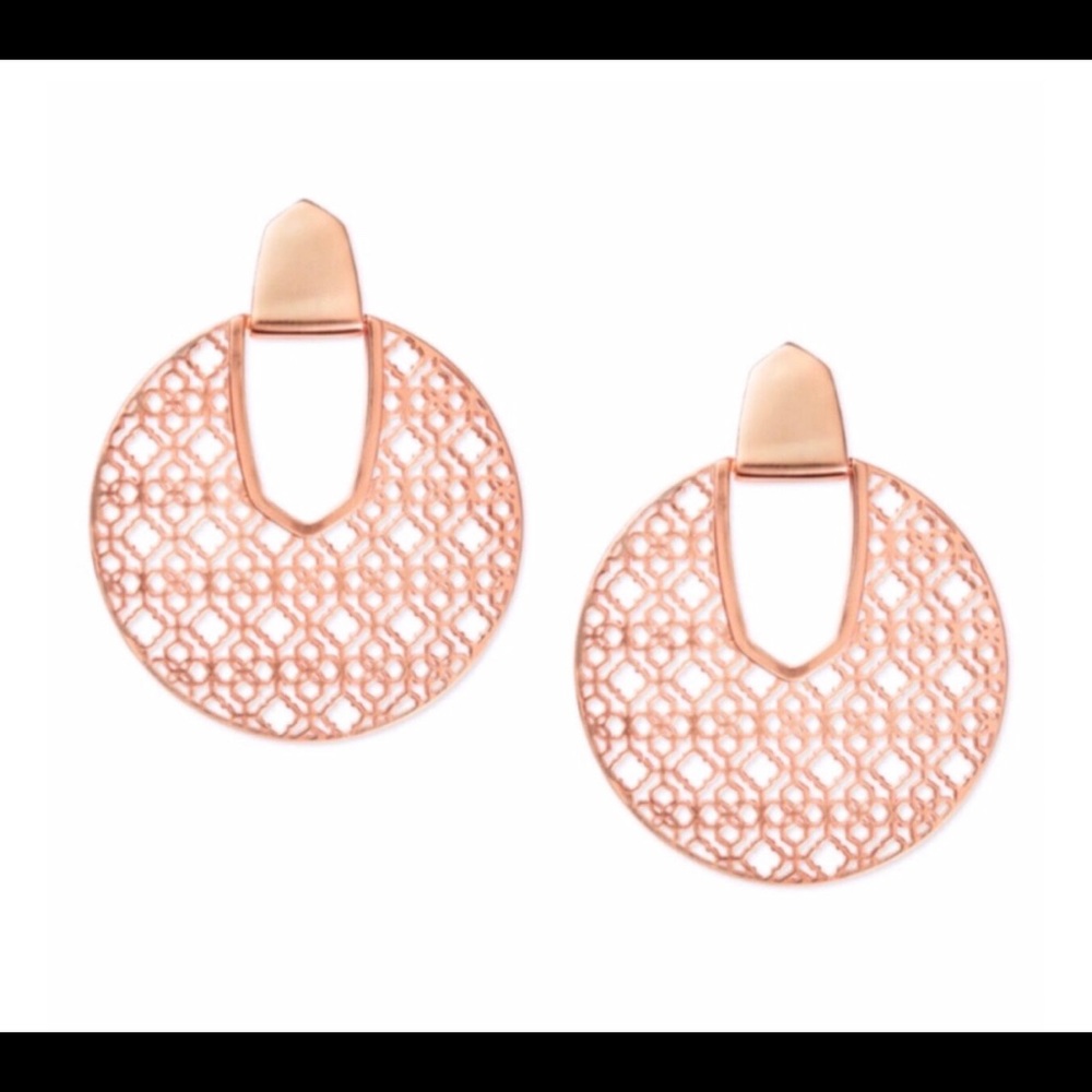 Kendra Scott Diane rose gold earrings